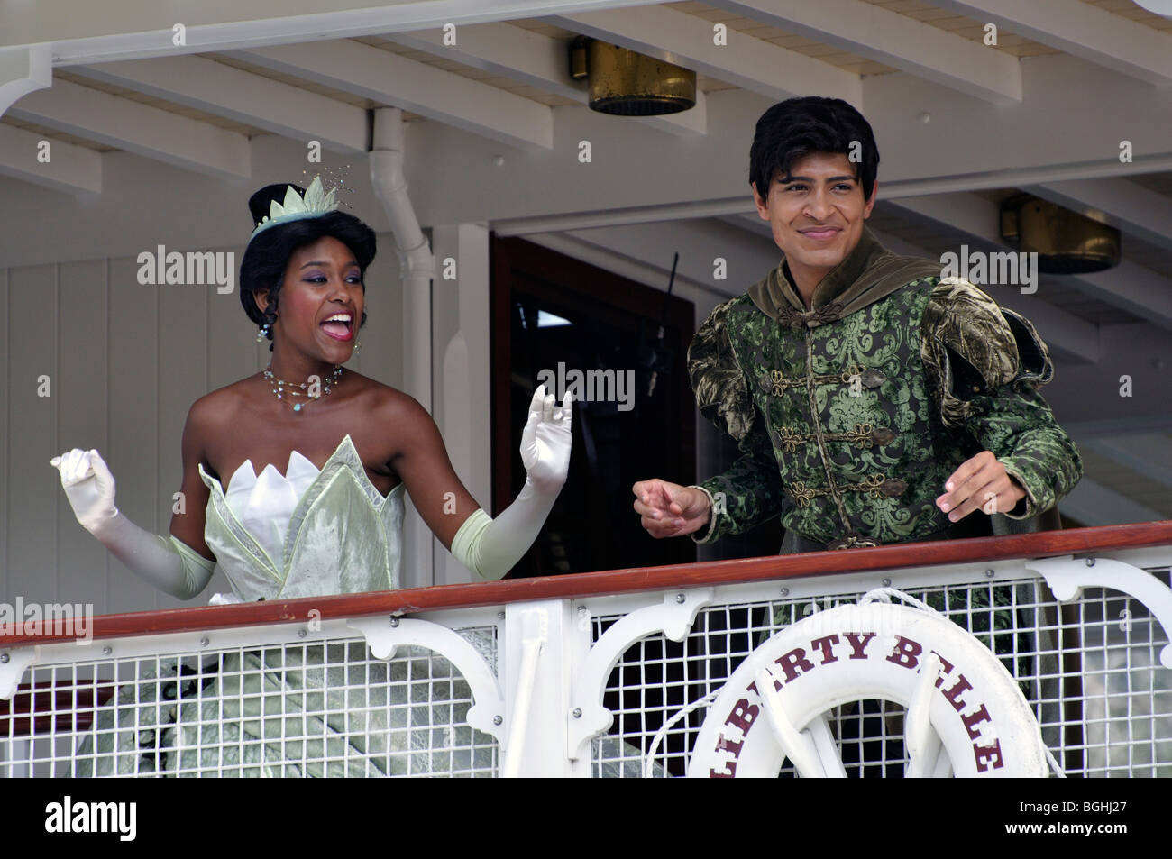 'Princess and the Frog' boat show, Disneyworld, Orlando, Florida, USA Stock Photo