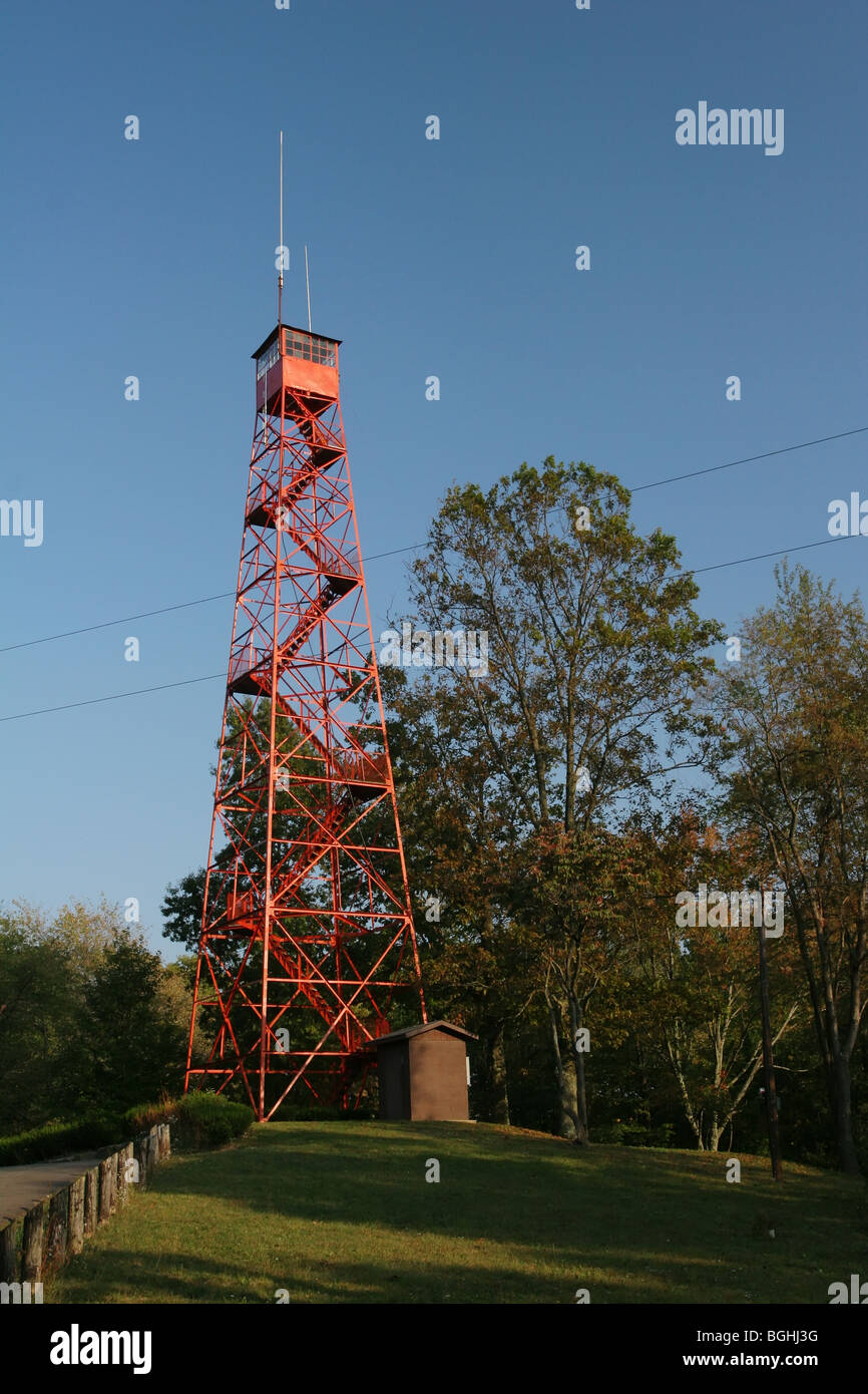 Mohican Fire Tower. Mohican State Park. Loudonville, Ohio. USA Stock