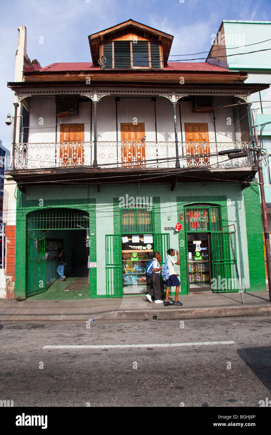 Downtown Port of Spain, Trinidad Stock Photo