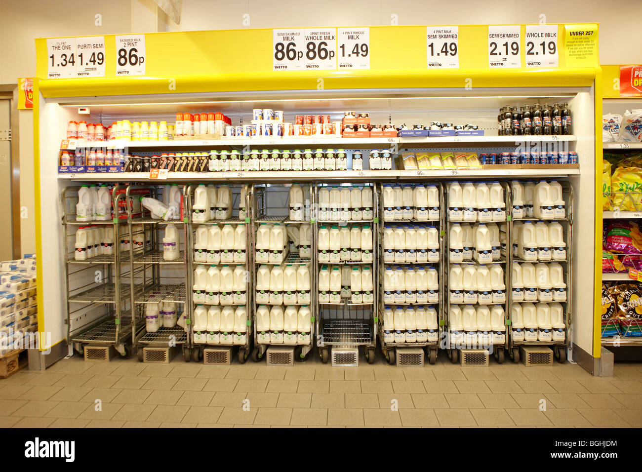 Netto supermarket Stock Photo