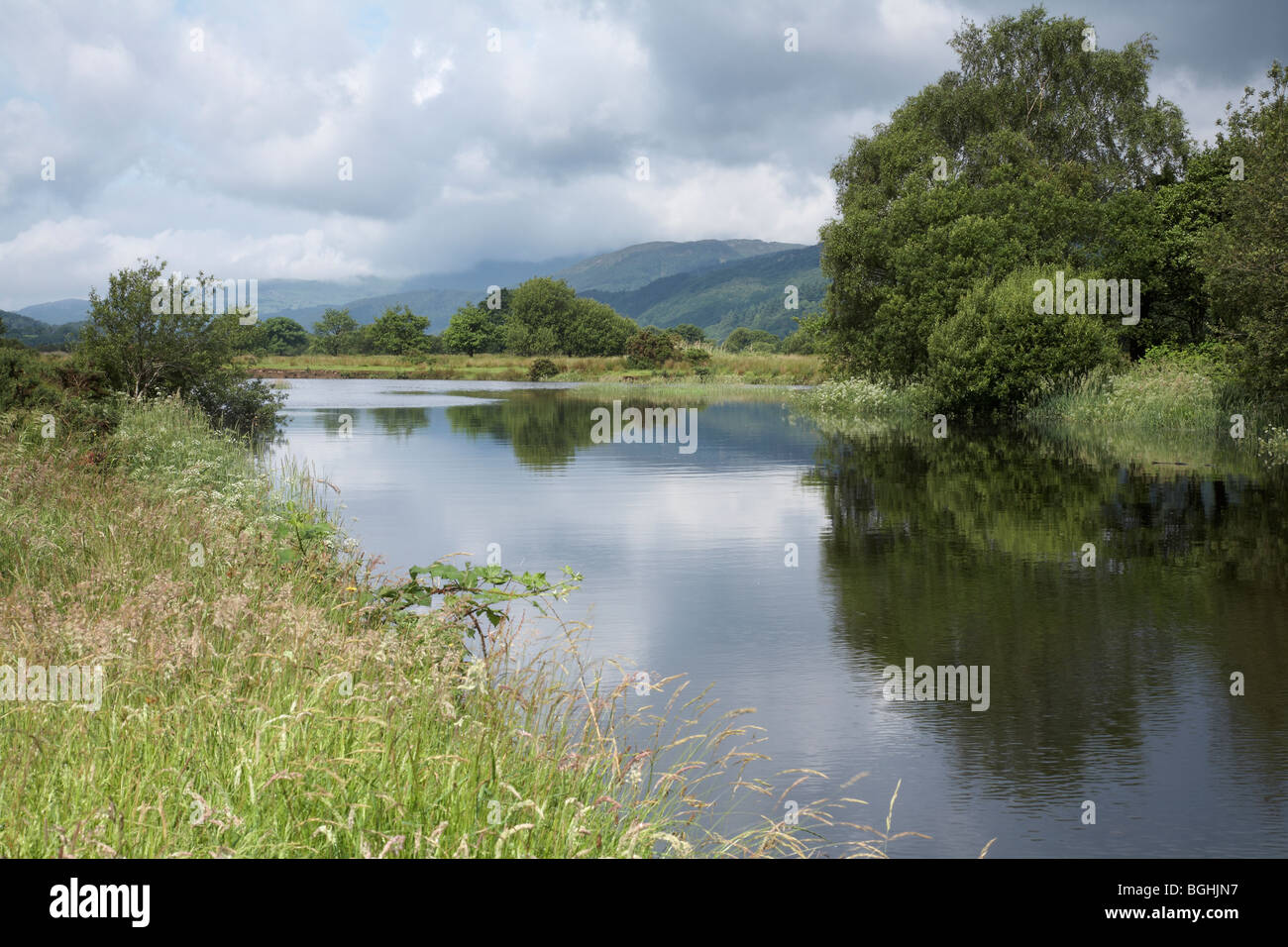 The River Mawddach and its estuary near Dolgellau in Snowdonia National Park is a designated Site of Special Scientific Interest Stock Photo