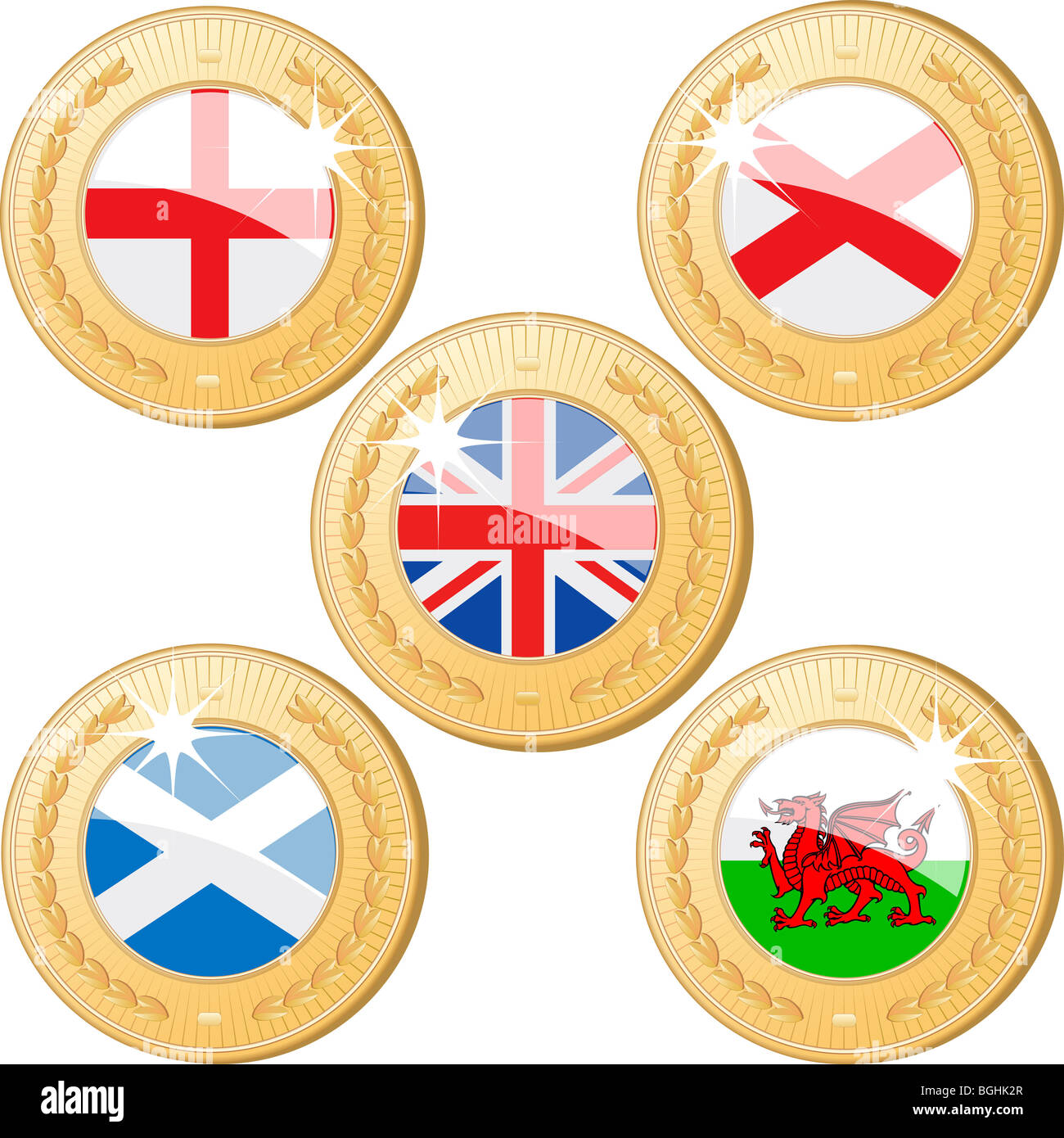 England, wales, ireland, scotland flags hi-res stock photography and ...