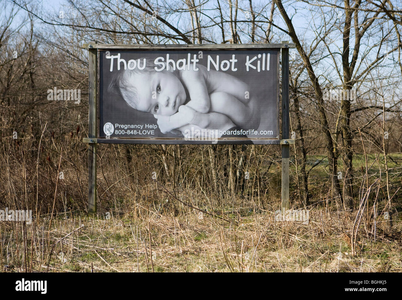 Pro- Life billboards.  Stock Photo
