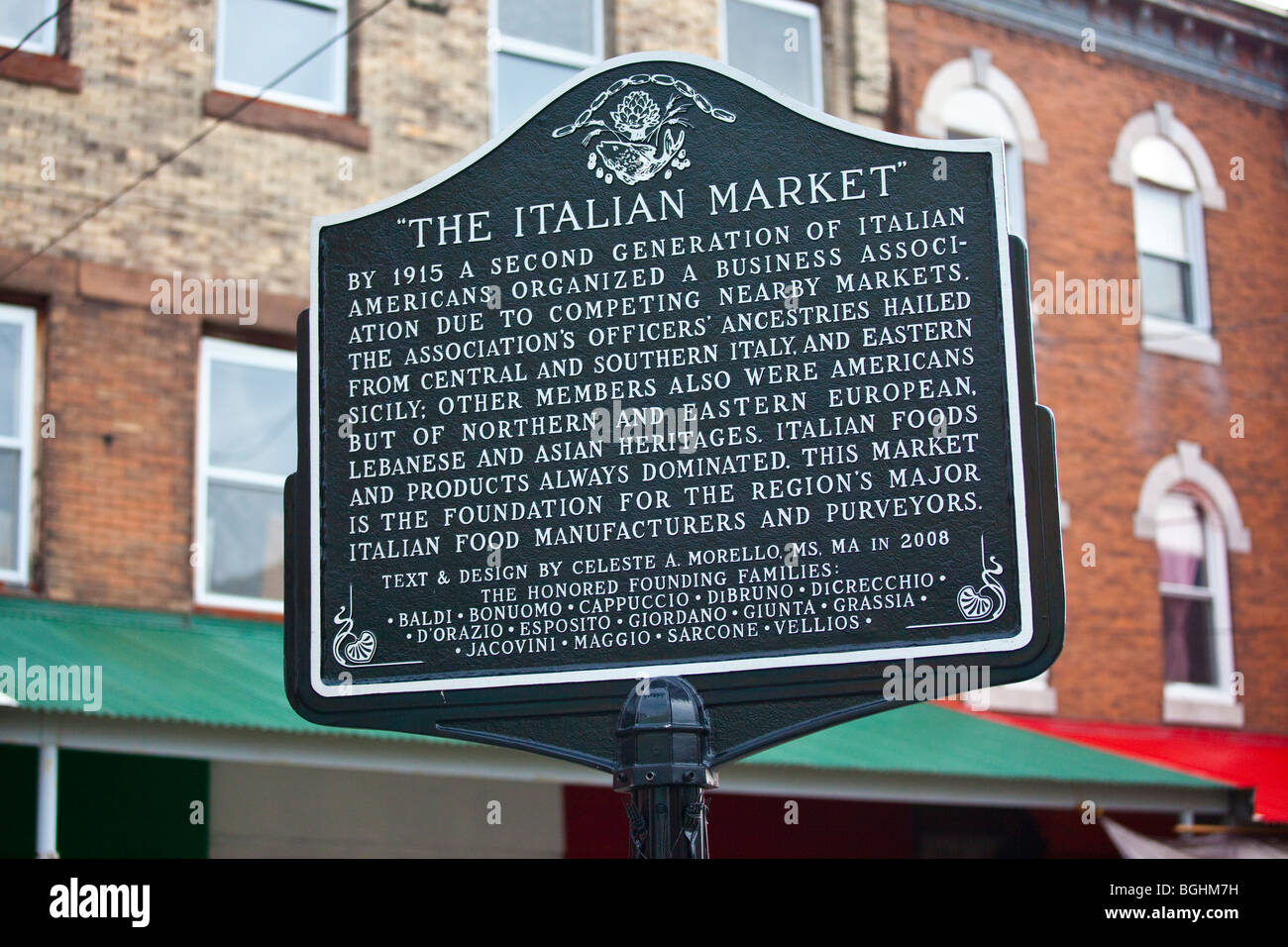 Sign marking the Italian Market in Philadelphia, Pennsylvania Stock Photo