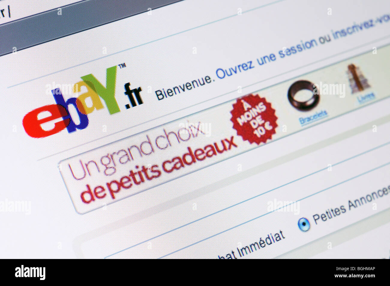 Ebay website (France) Stock Photo