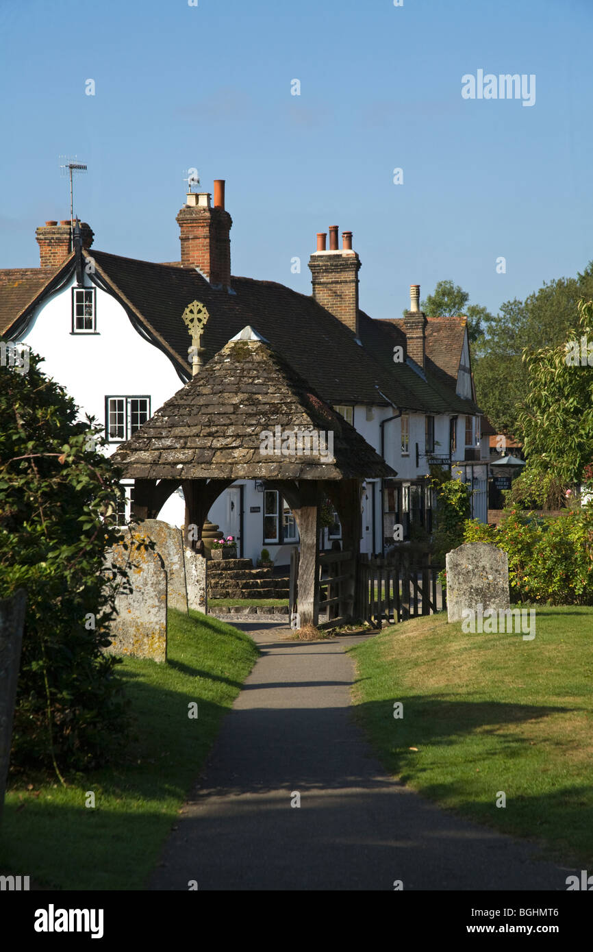 Lych Gate in Shere Village Guildford Surrey England UK Stock Photo