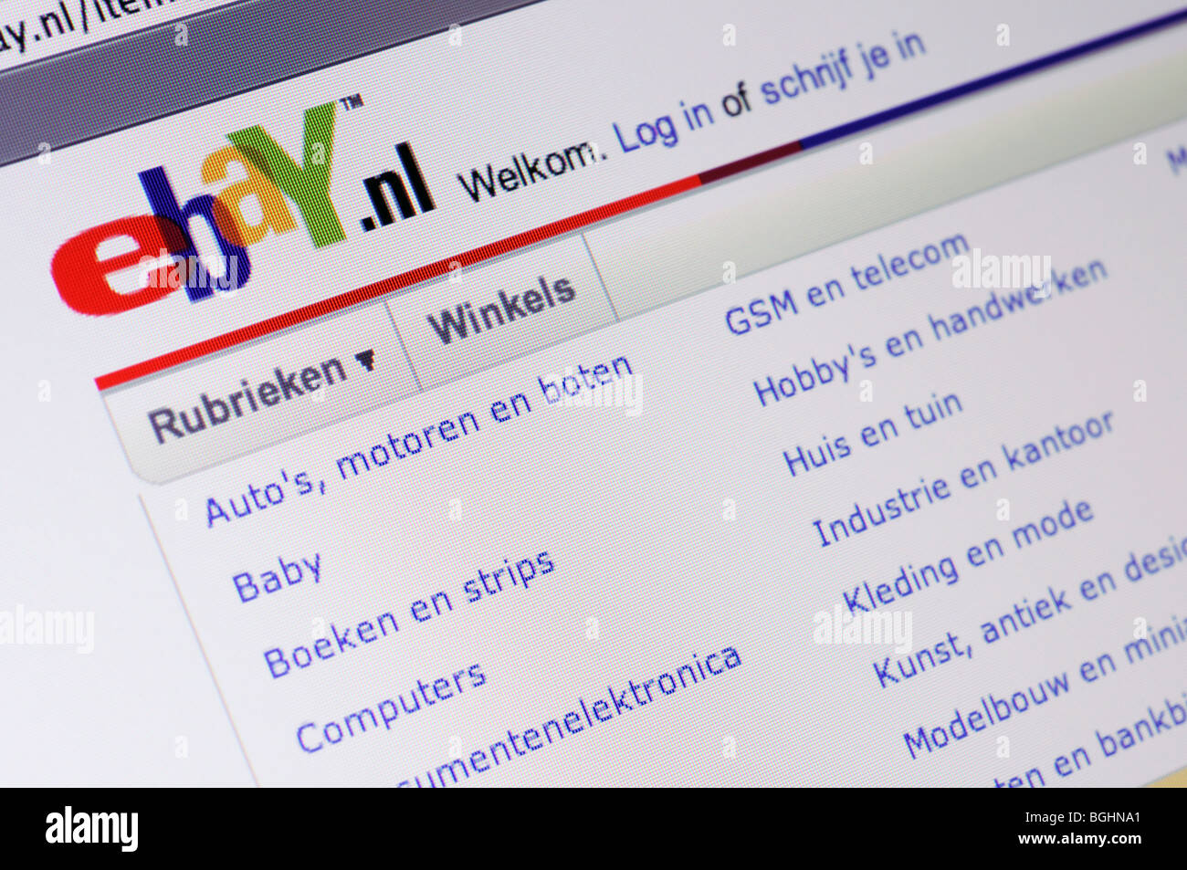 Ebay Website Holland Stock Photo Alamy