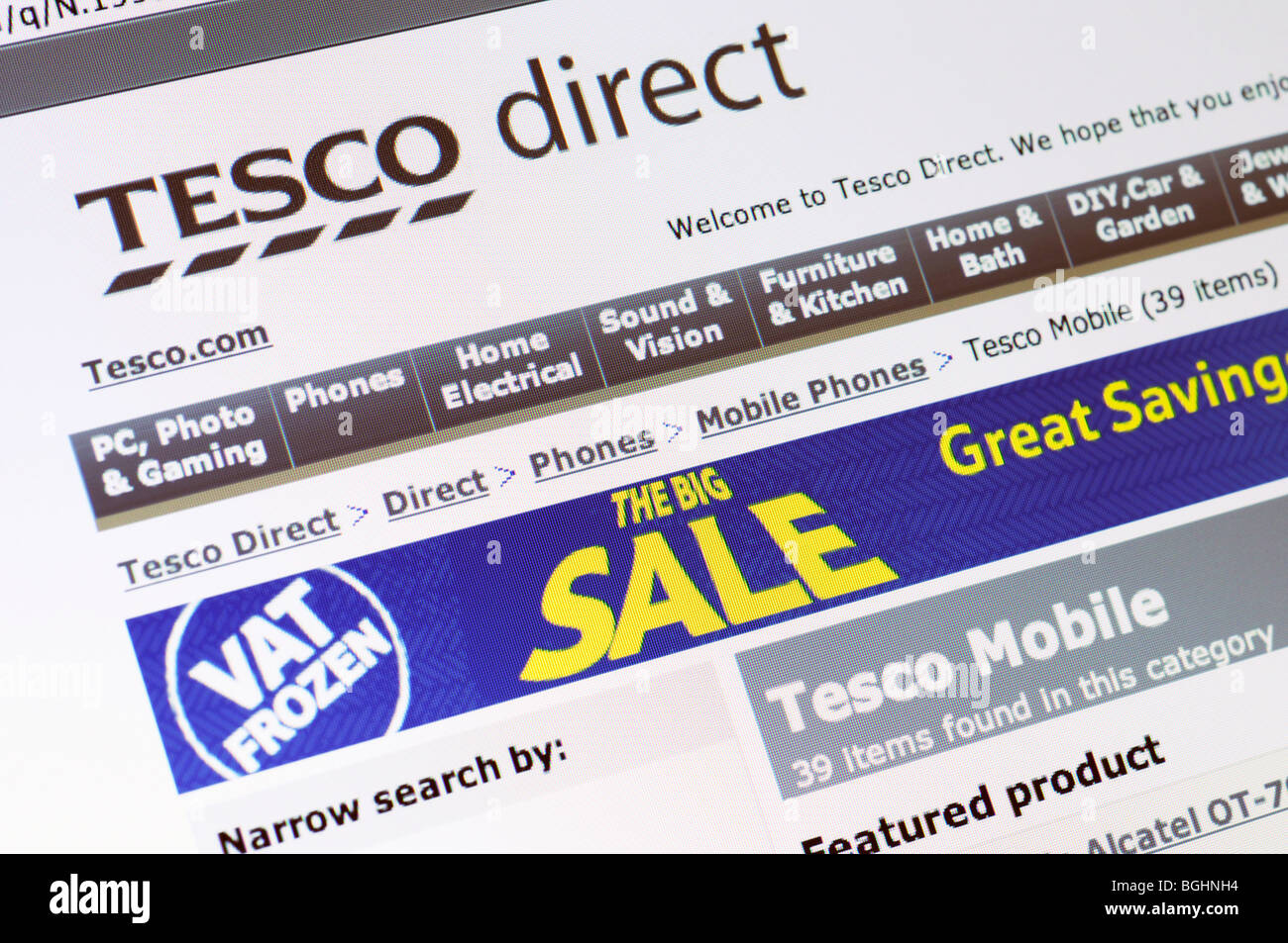 Tesco website hires stock photography and images Alamy