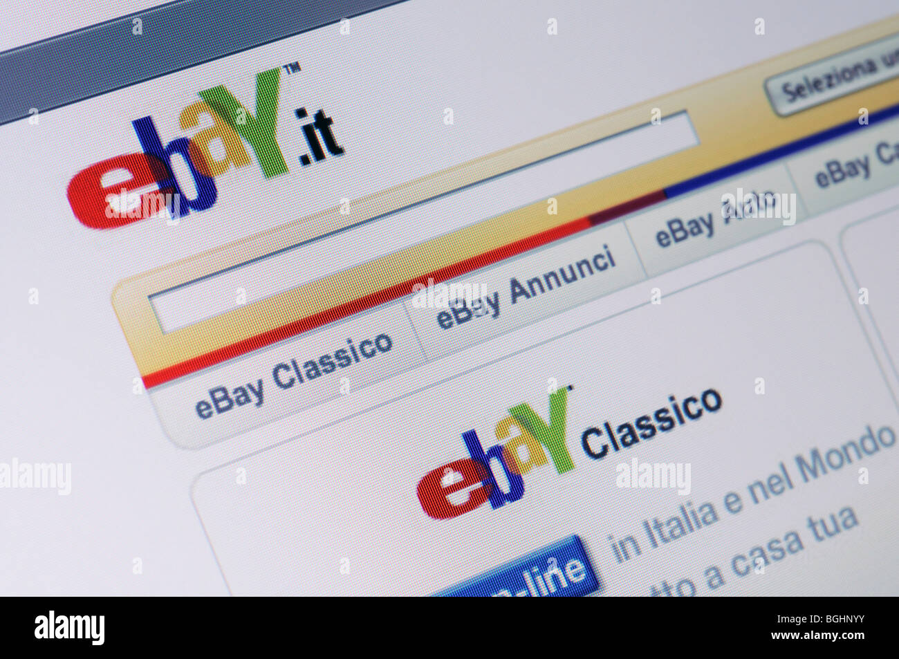 Ebay website (Italy) Stock Photo