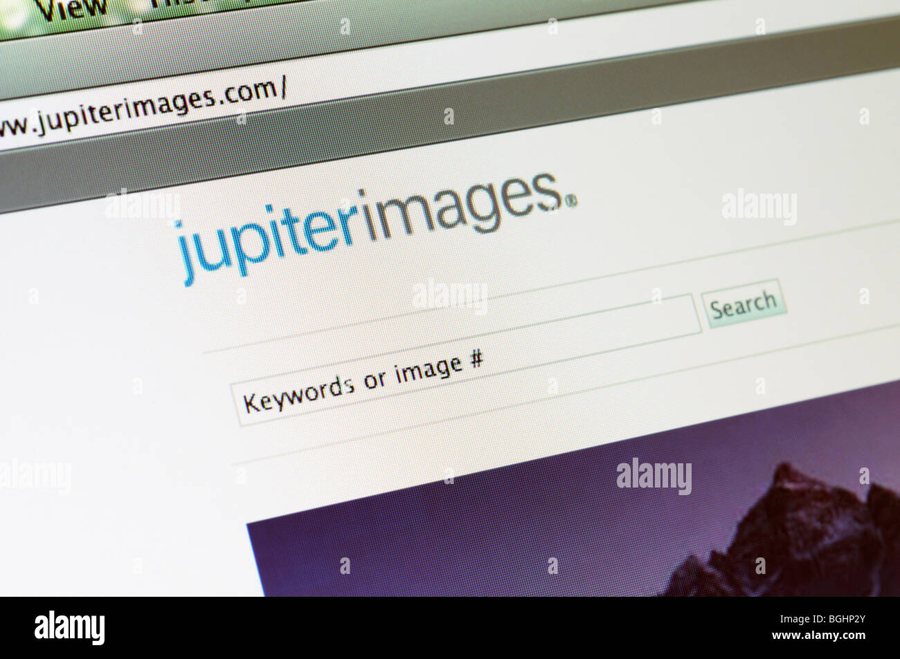Jupiter image agency website Stock Photo