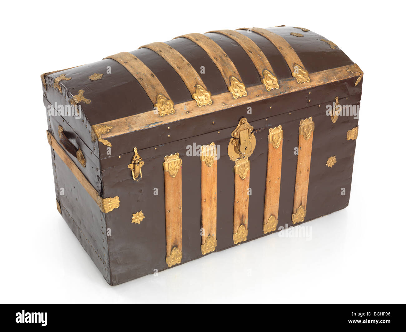 Treasure chest isolated on white background Stock Photo