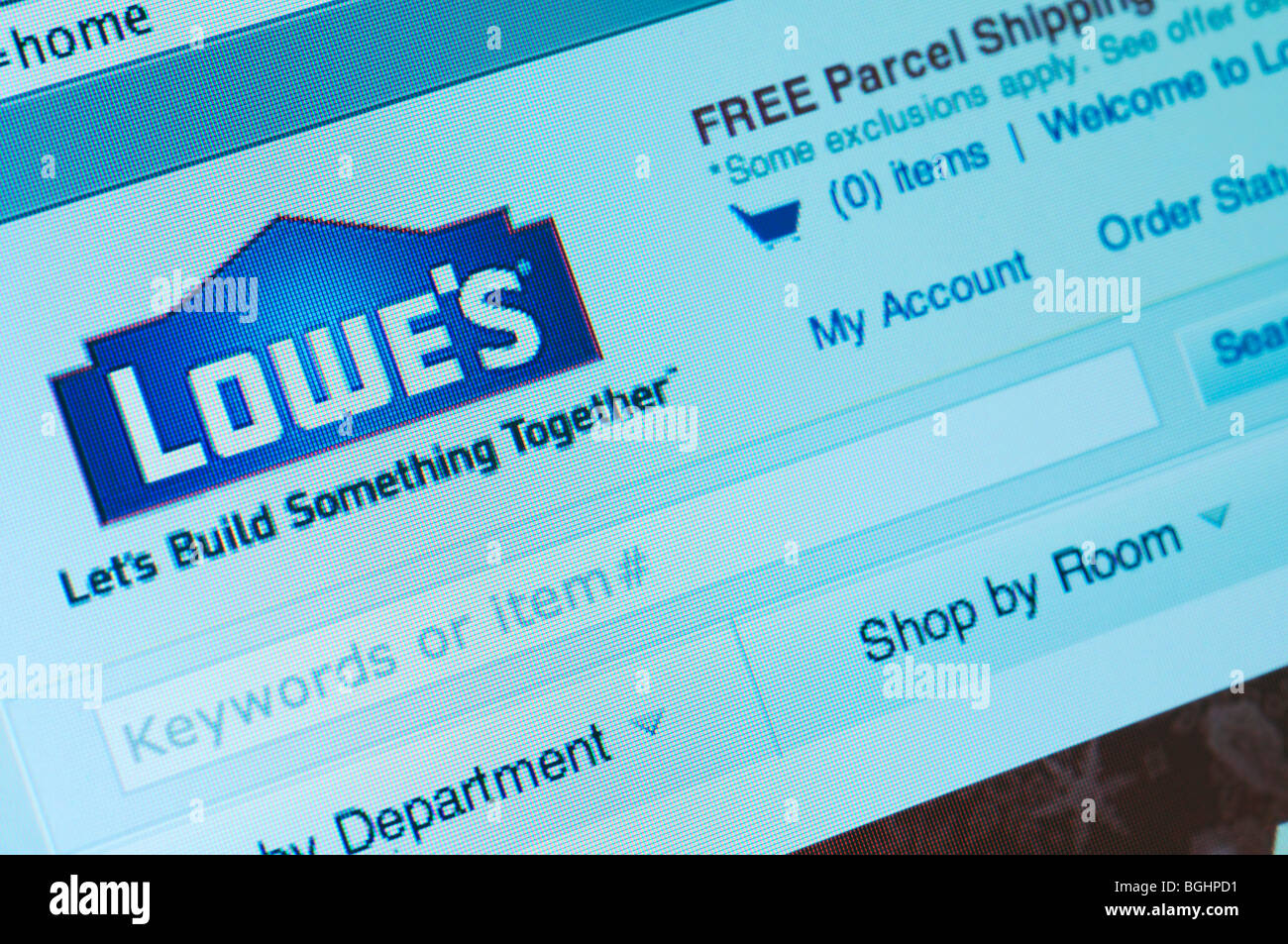 Lowe's home improvement store website Stock Photo