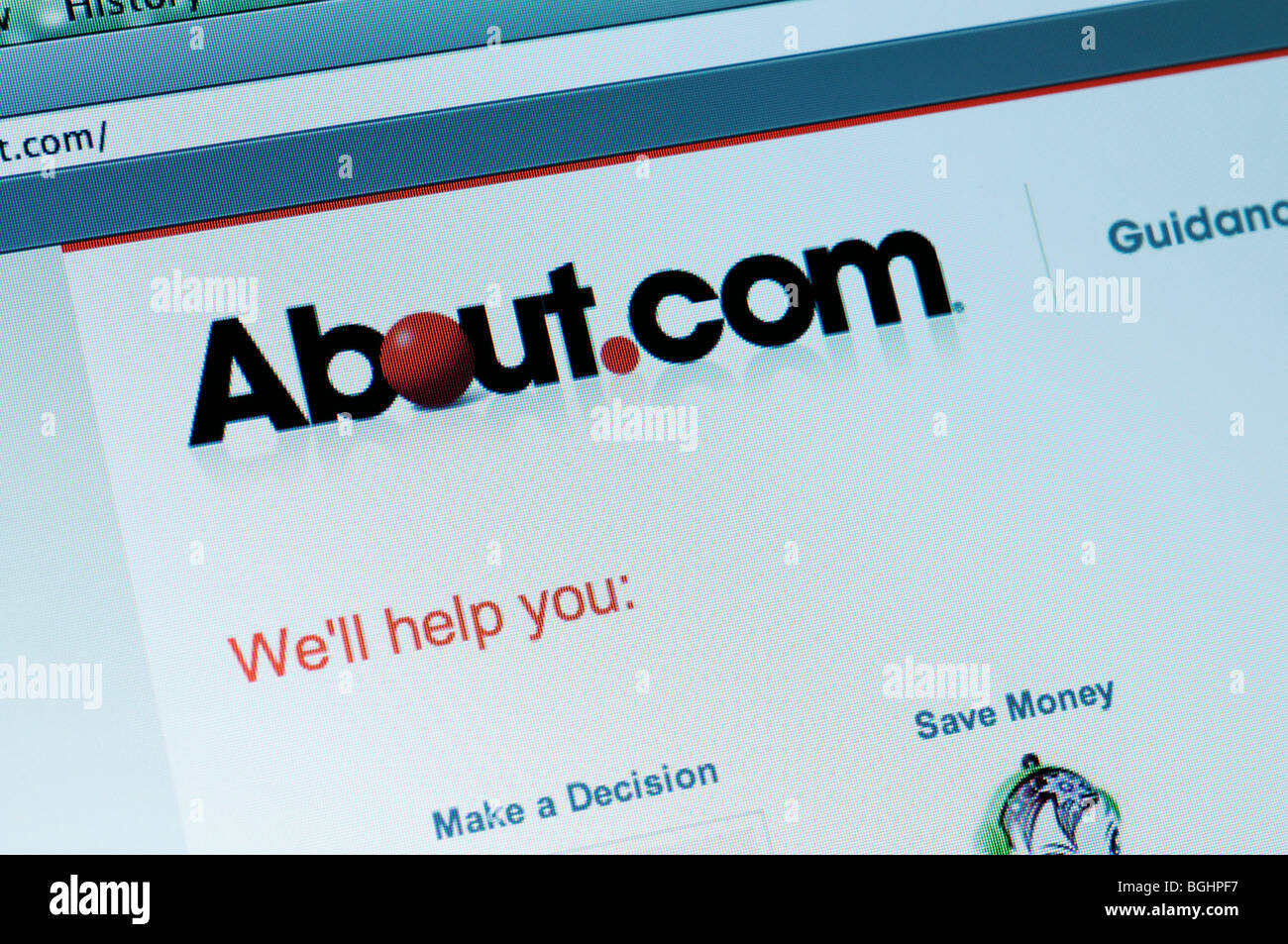About.com website Stock Photo
