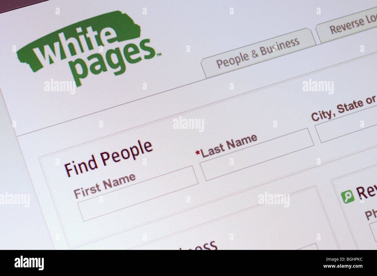 White Pages website Stock Photo Alamy