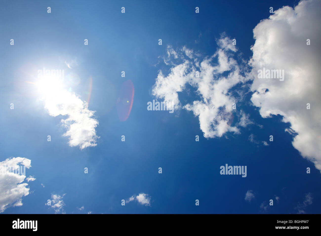sunny blue sky Stock Photo