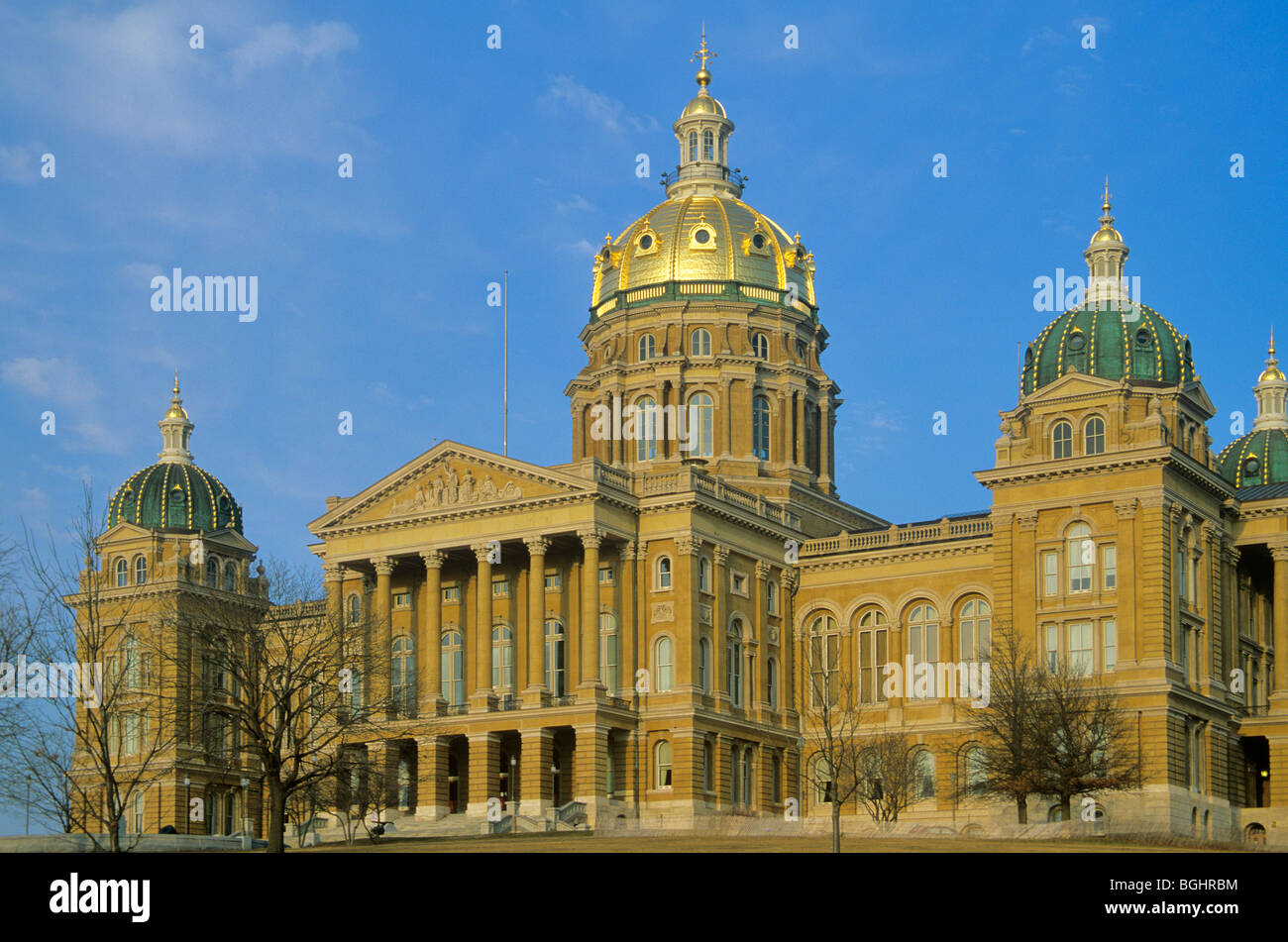 Iowa State Capitol Building, Des Moines, Iowa, USA Stock Photo