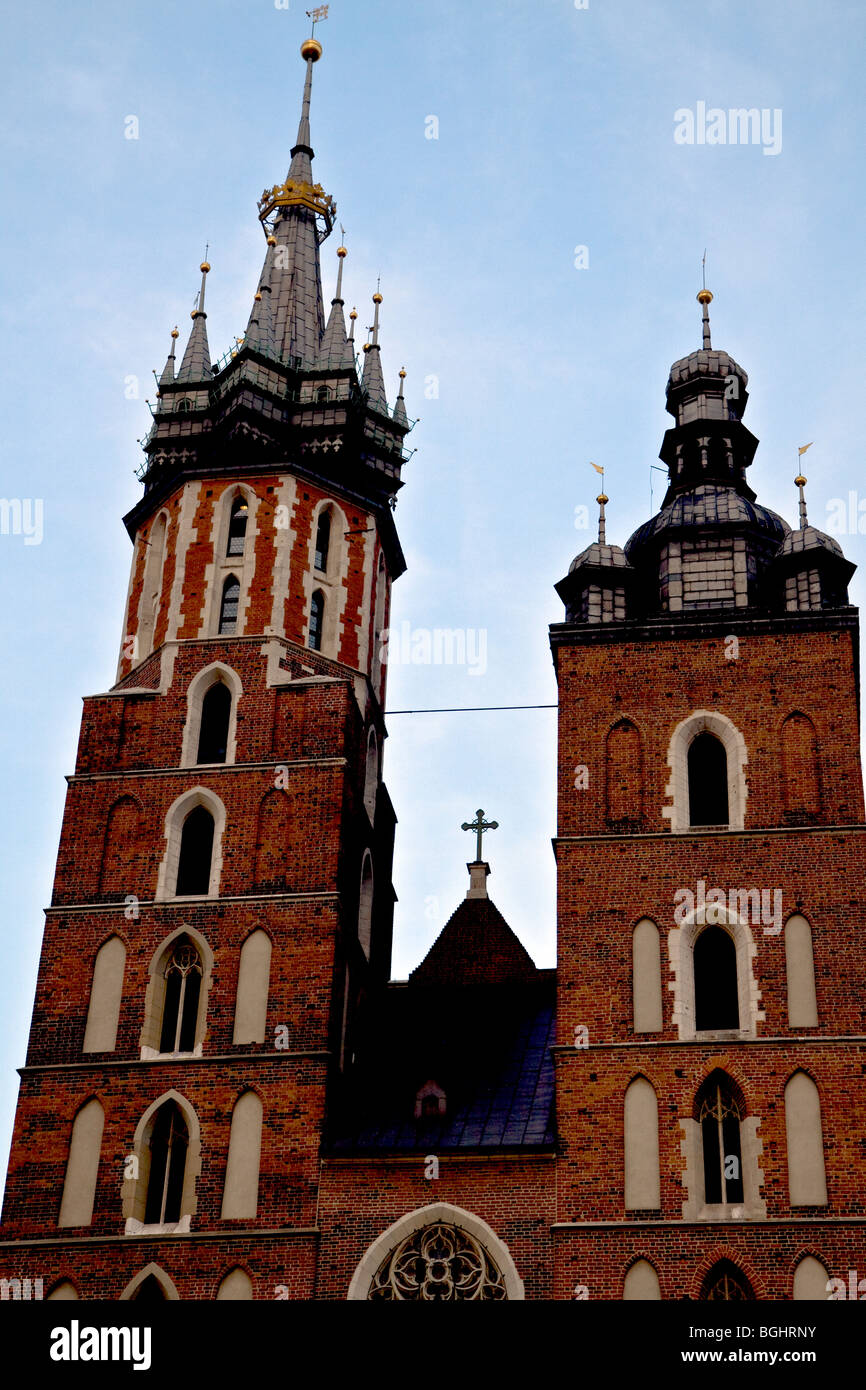The Buglecall and South Bell Towers of the Church of St Mary Stock