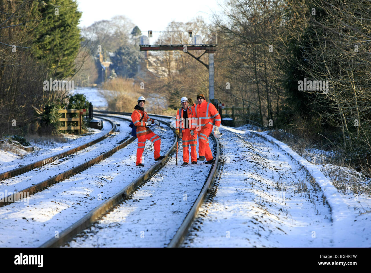Men Of Network SW Rail Check The Condition And Temperatures Of The Men Of Network SW Rail Check The Condition And Temperatures Of The