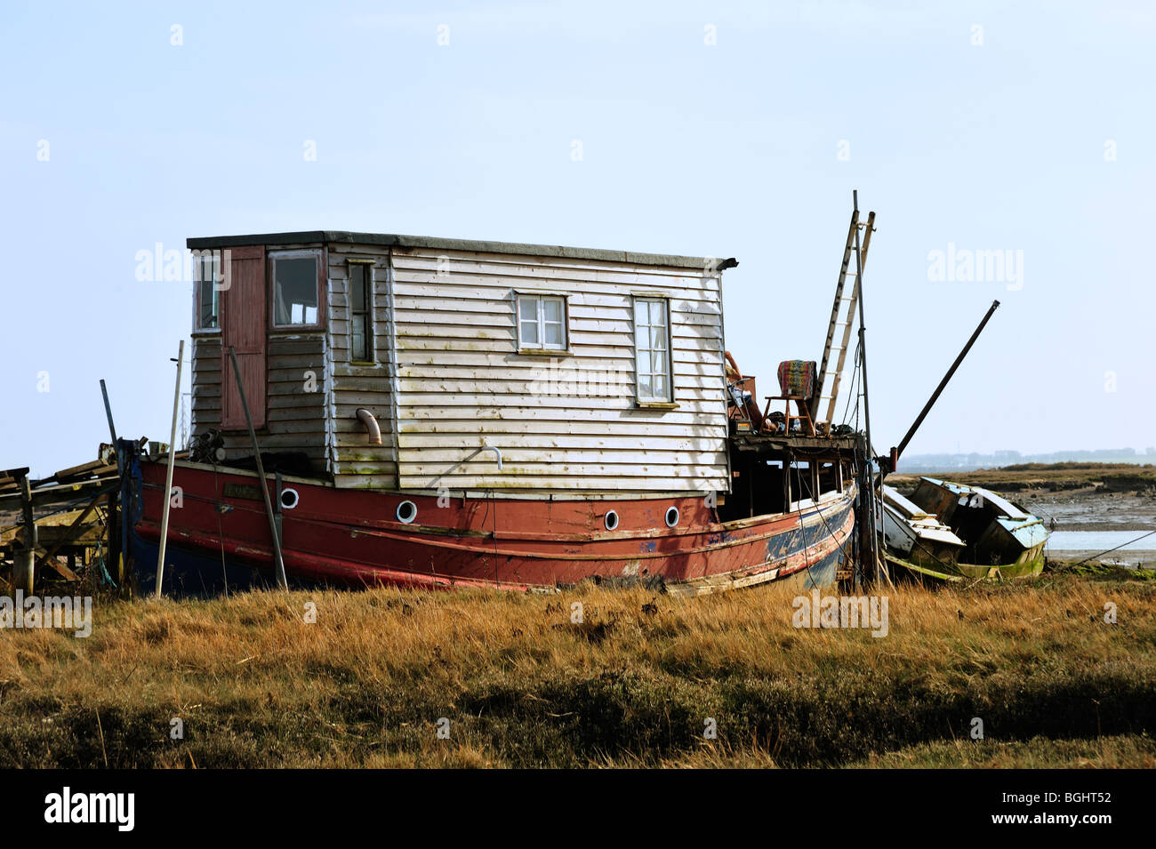 House Boat on West Mersea island Stock Photo Alamy