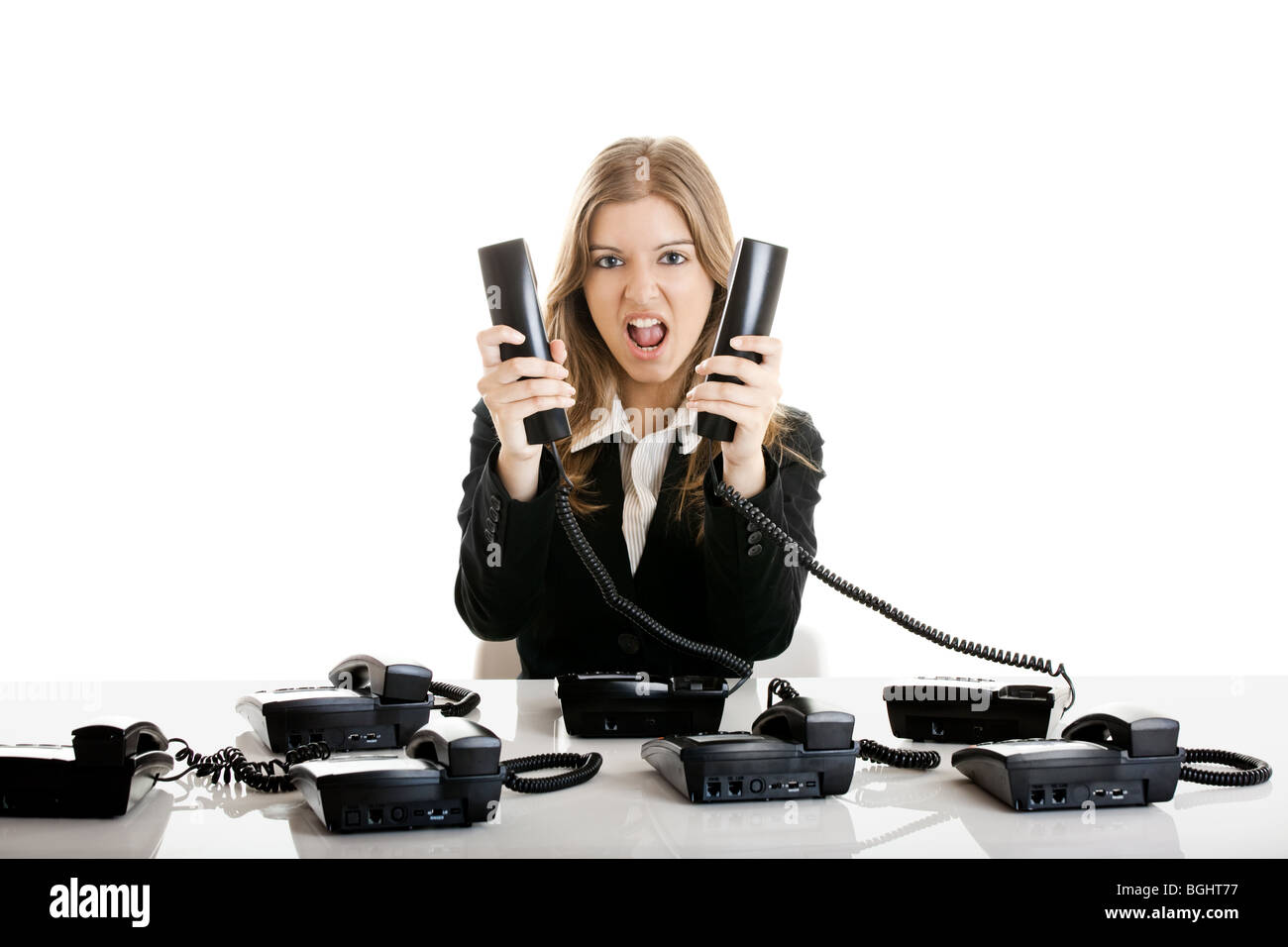 Woman ringing call centre hi-res stock photography and images - Alamy
