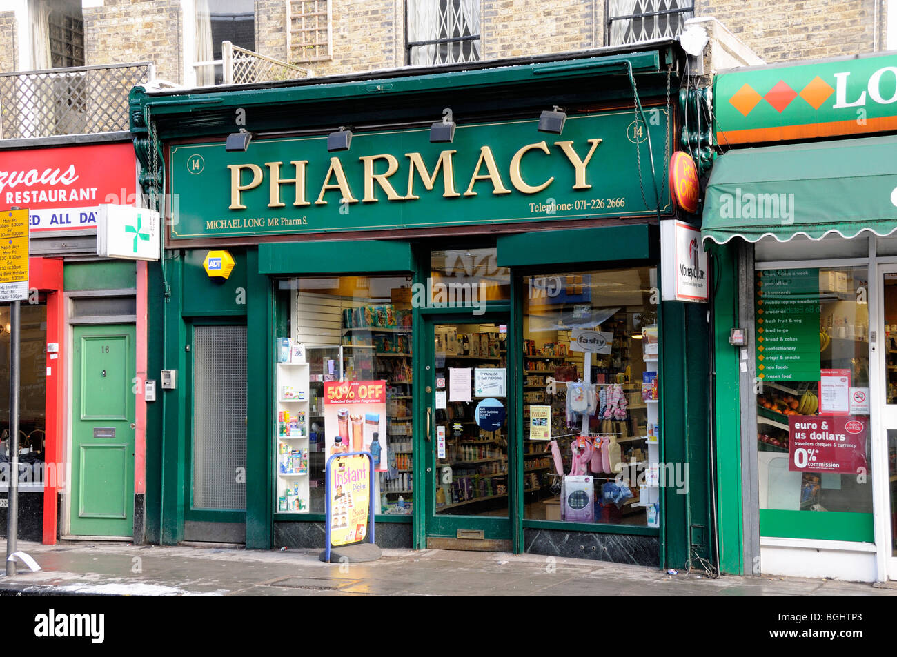 Pharmacy or Chemist Highbury Park  Highbury Barn Highbury, N5 Islington London England UK Stock Photo