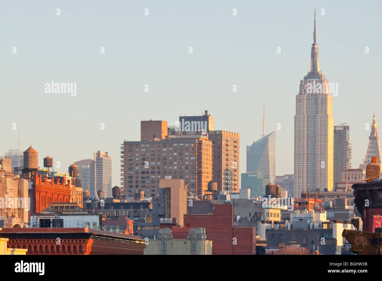 Rooftops and Empire State Building in New York City Stock Photo Alamy