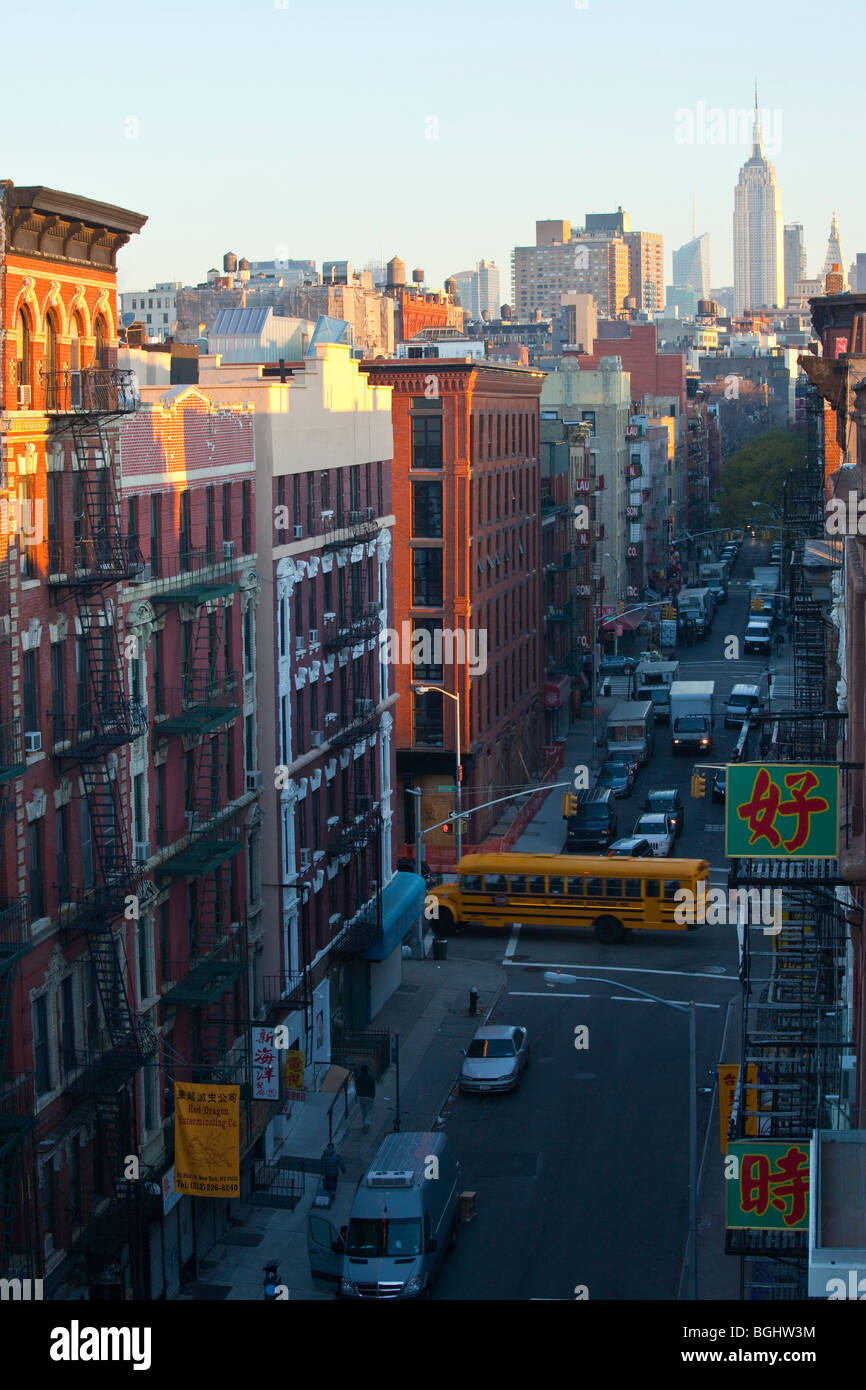 Rooftops and Empire State Building in New York City Stock Photo Alamy