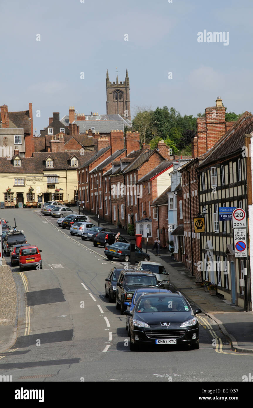 Mill Street looking towards The Wheatsheaf Inn in Ludlow town centre