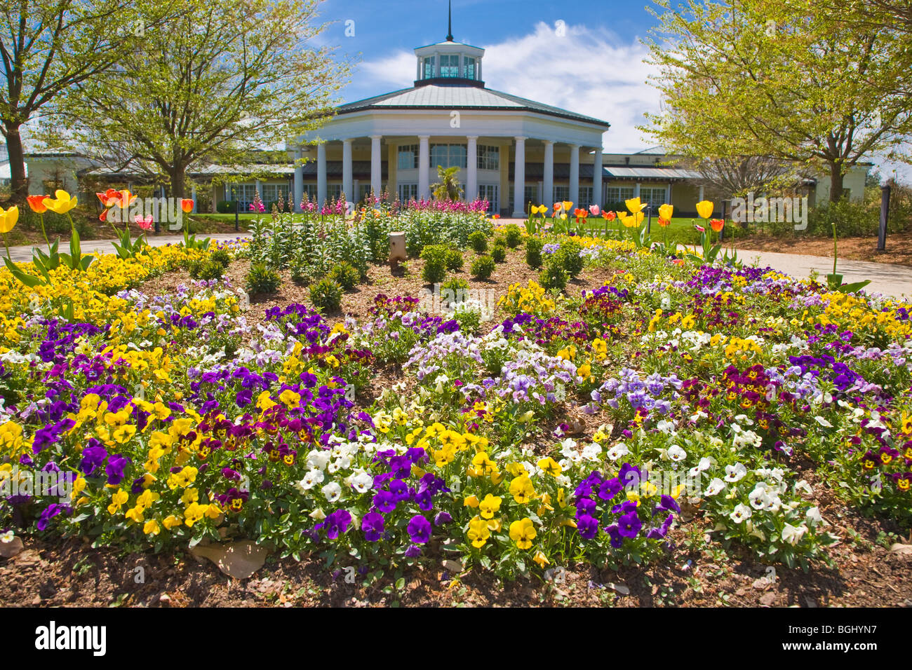Spring in Daniel Stowe Botanical Garden in Belmont North Carolina Stock Photo