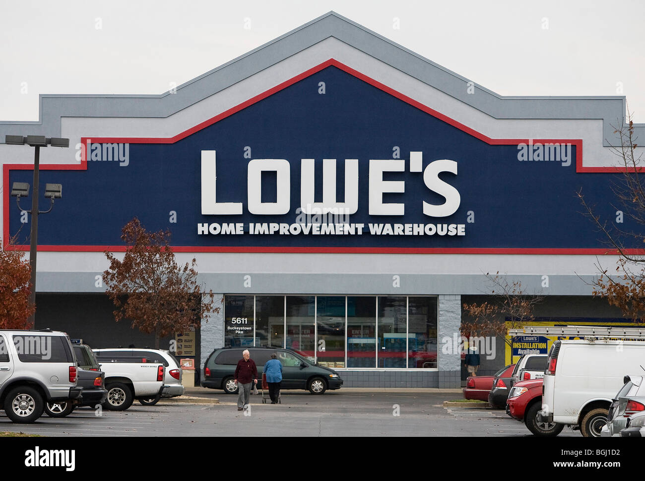 A Lowes home improvement retail store.  Stock Photo