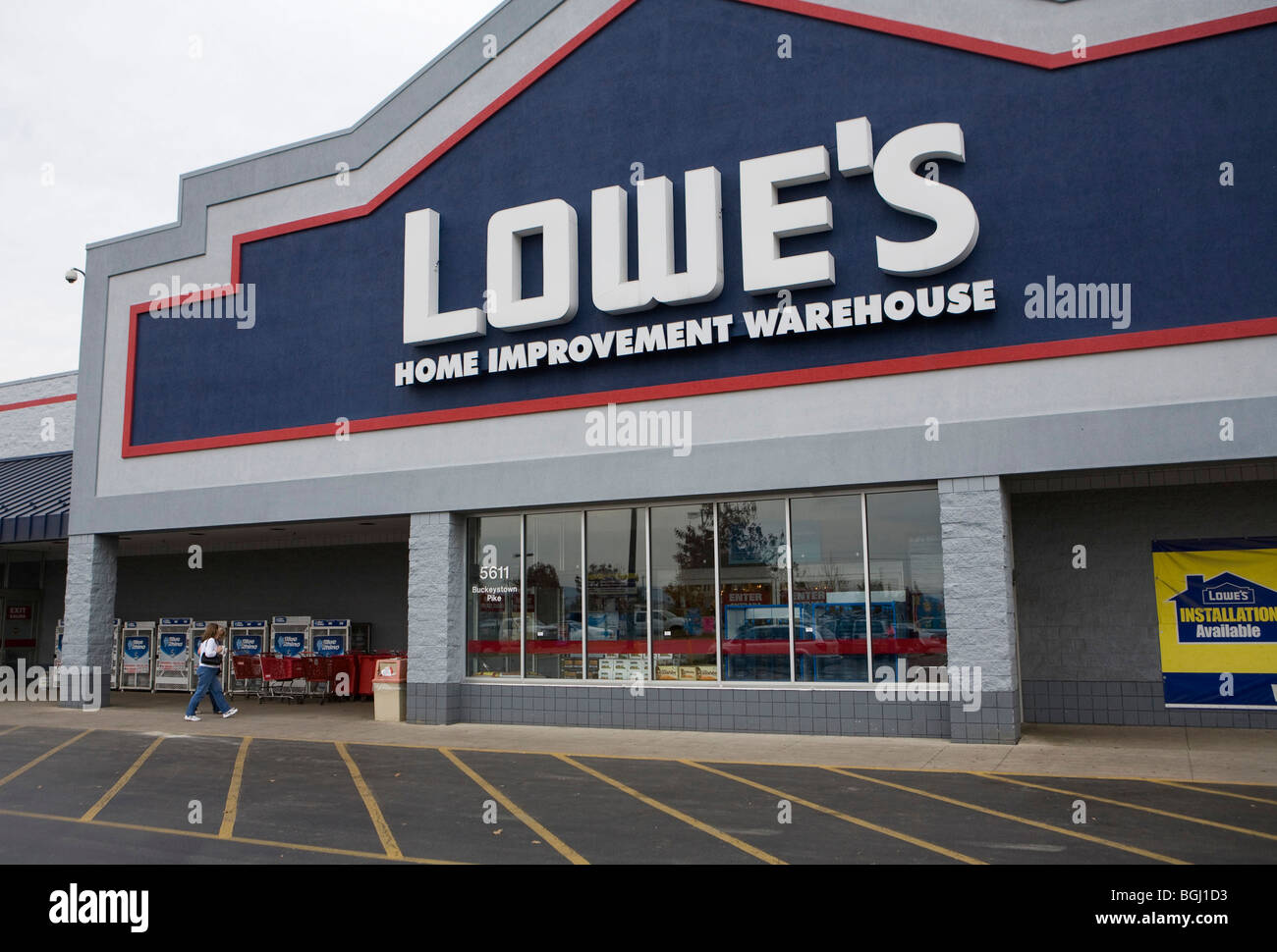 A Lowes home improvement retail store.  Stock Photo