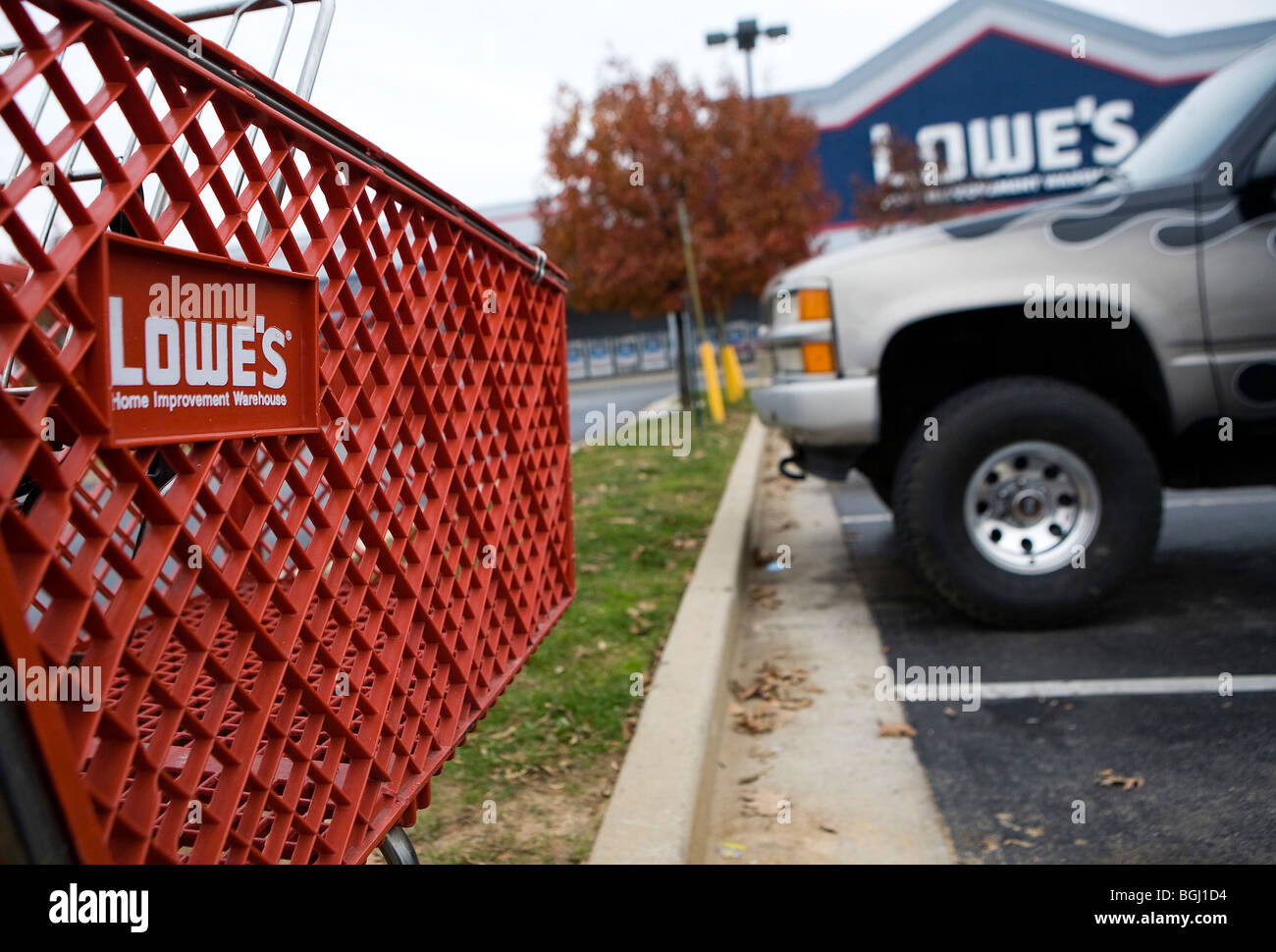 A Lowes home improvement retail store.  Stock Photo