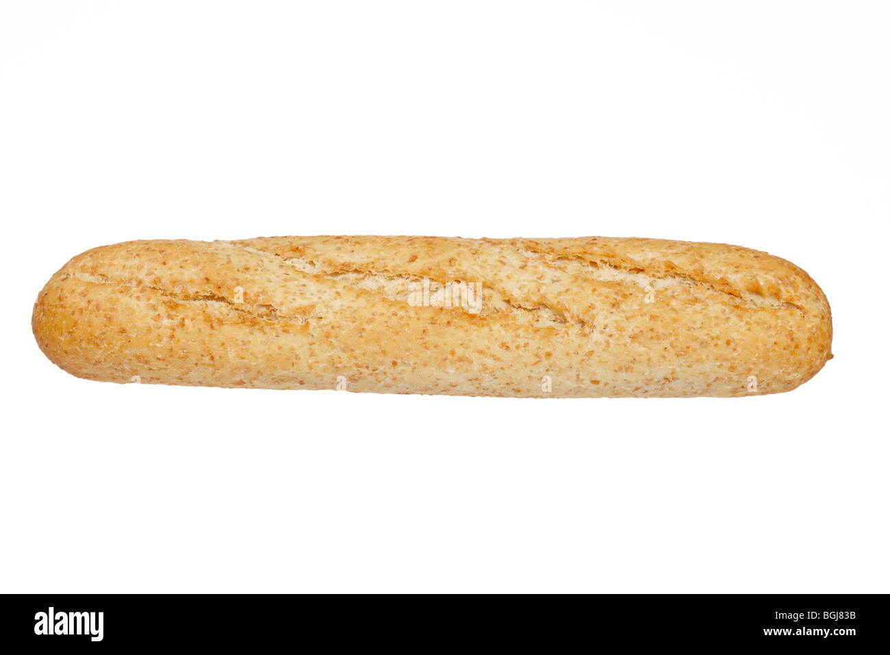 Crusty french baguette isolated on the white background Stock Photo - Alamy