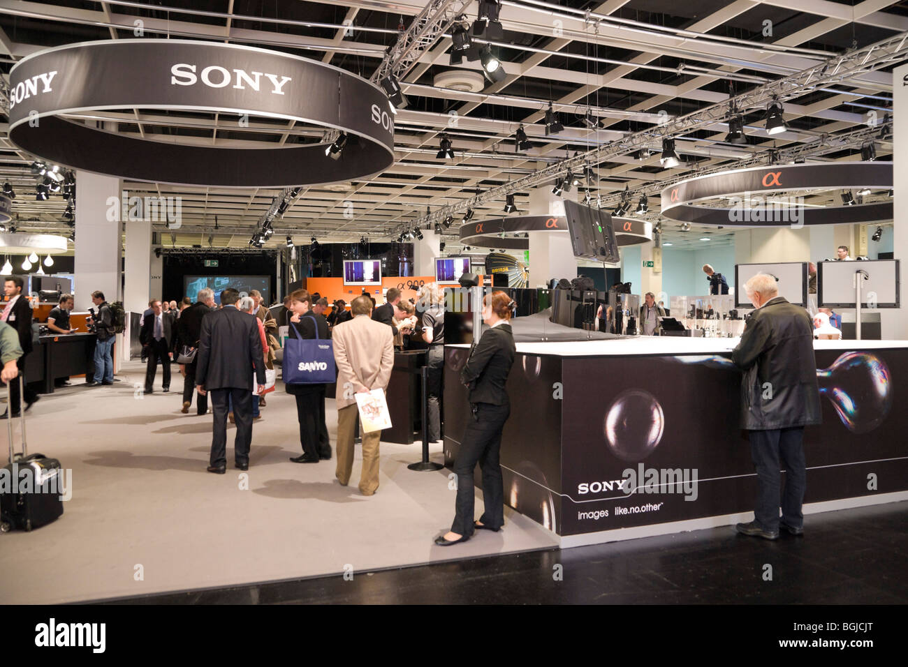 Photokina photo-imaging exhibition Cologne Germany (2008) - Sony stand Stock Photo