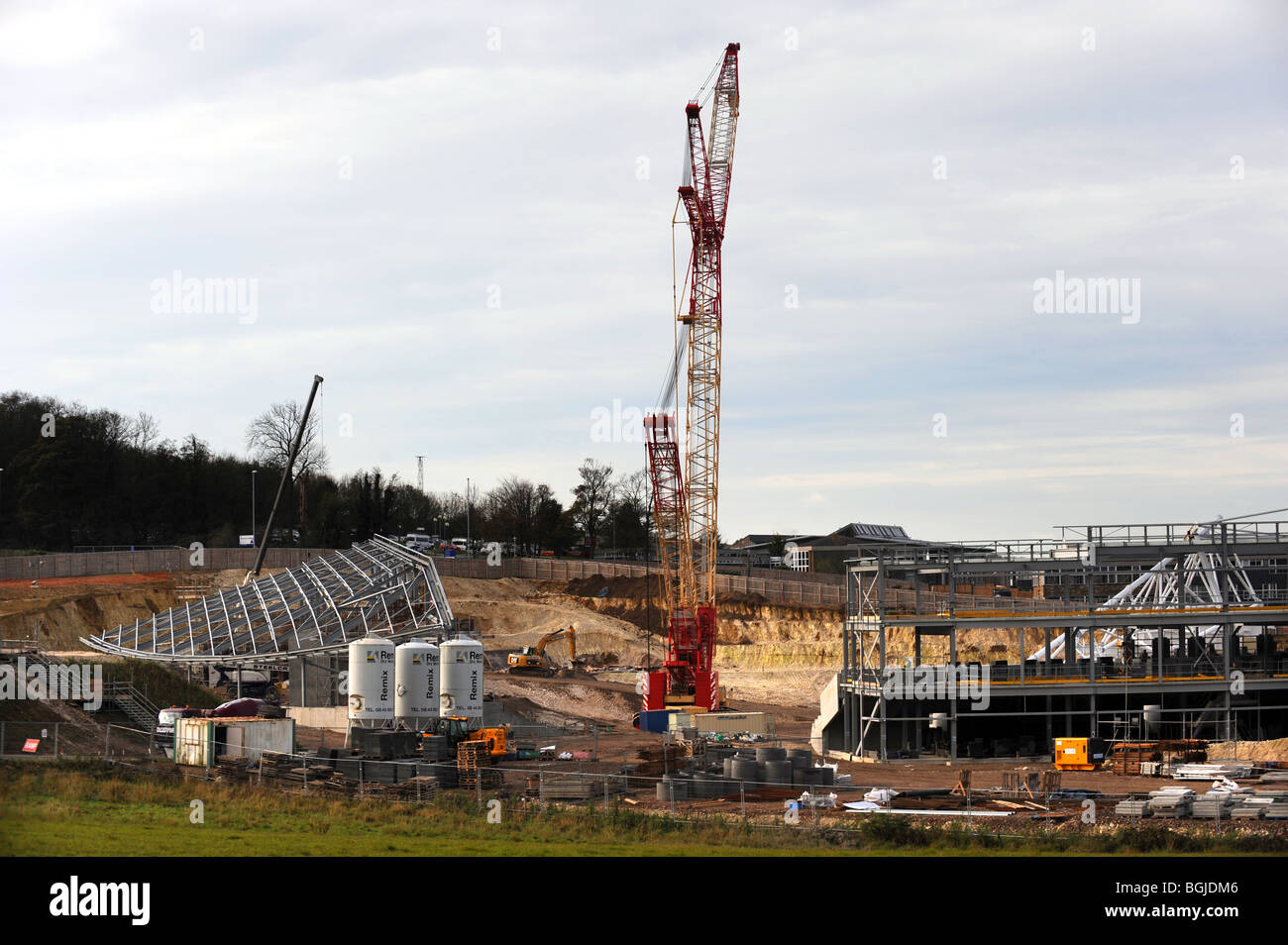 Building work going on the new Brighton and Hove Albion community ...