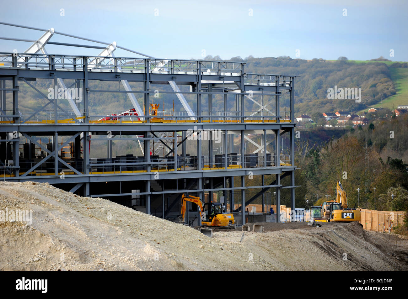 Building work going on the new Brighton and Hove Albion community ...
