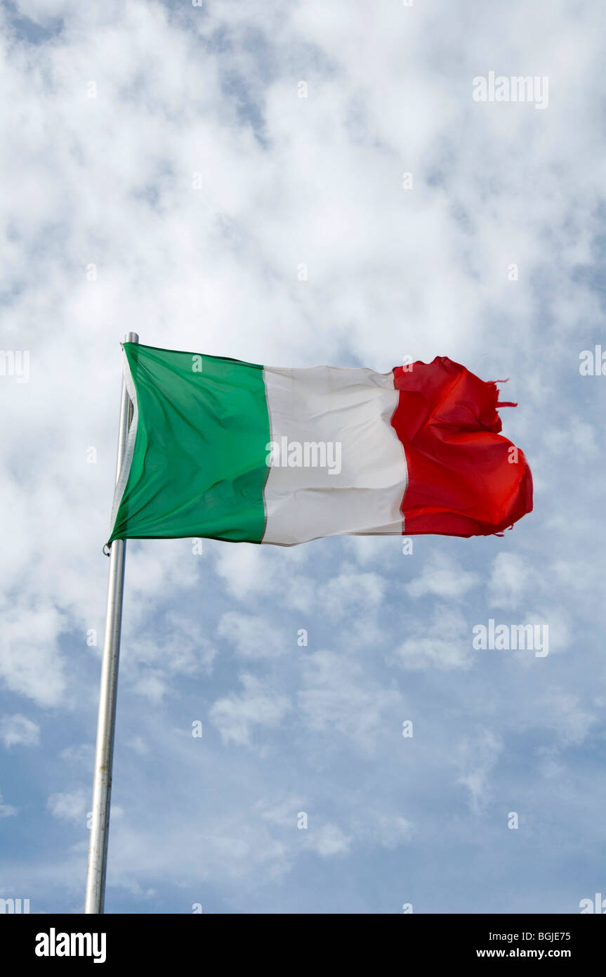 italy italian flag flags pole national identity flutter fluttering in ...