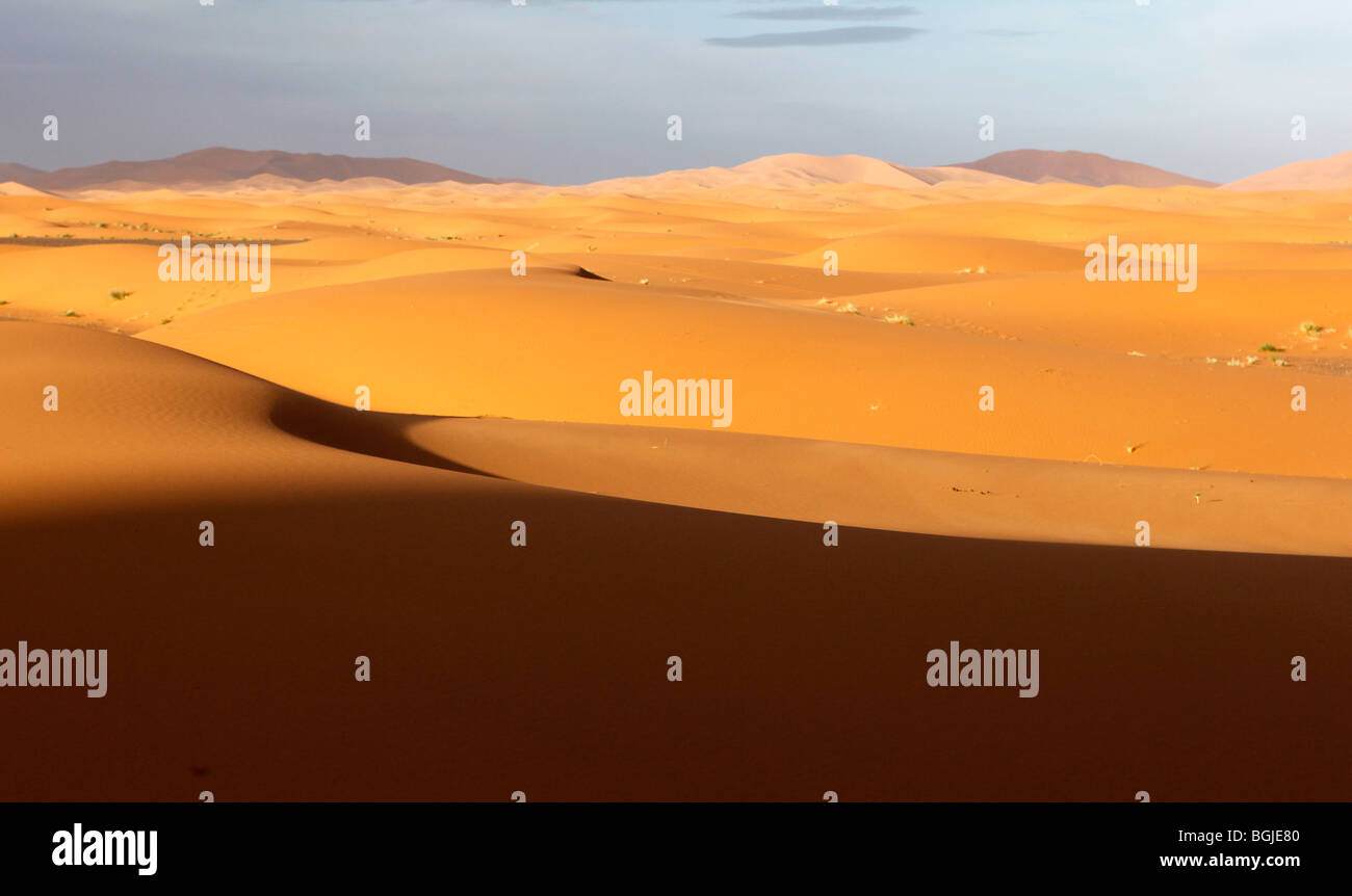 Landscape of the sahara desert in morocco north africa Stock Photo