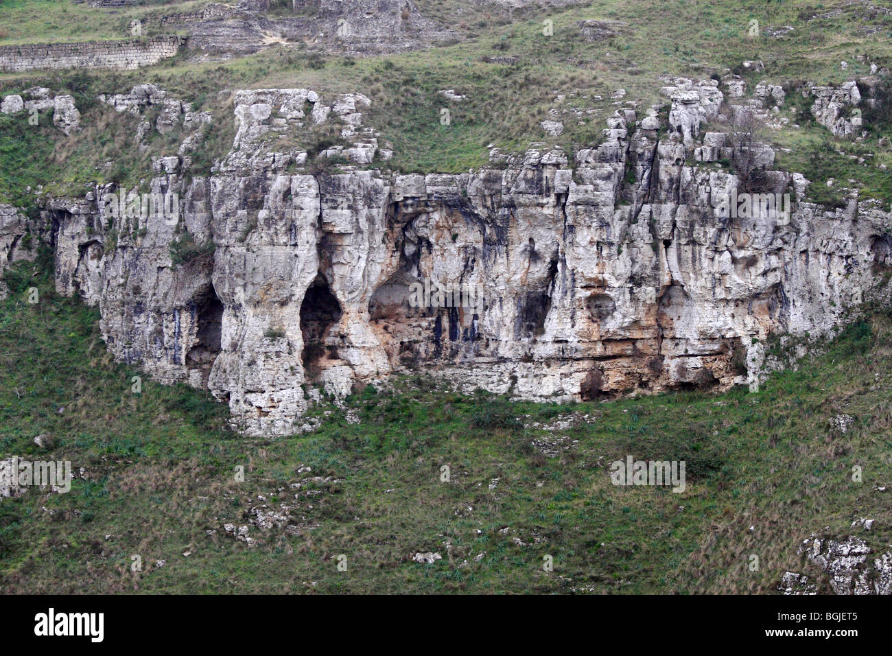 Sassi di Matera,stones of Matera,prehistoric  settlement, unesco site in italy Stock Photo