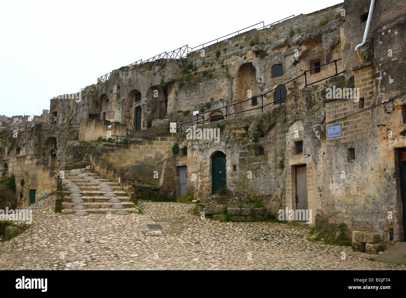 old part of matera town, unesco site in italy Stock Photo