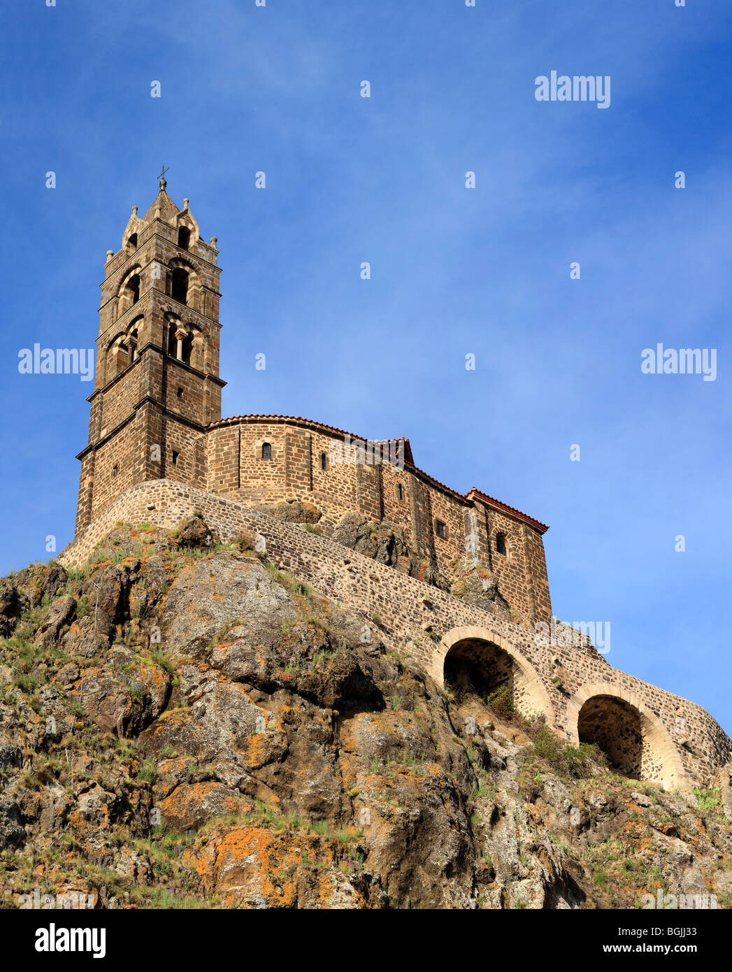 Saint Michel D Aiguilhe Chapel Le Puy En Velay Auvergne France Stock 