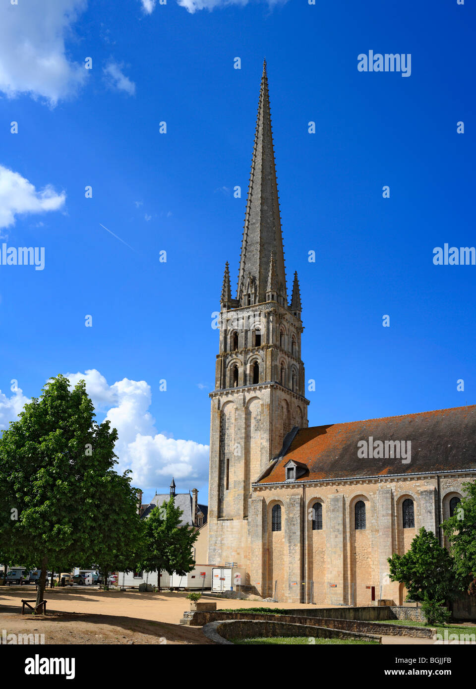 Abbey Church of Saint-Savin-sur-Gartempe, UNESCO World Heritage Site, Poitou, France Stock Photo