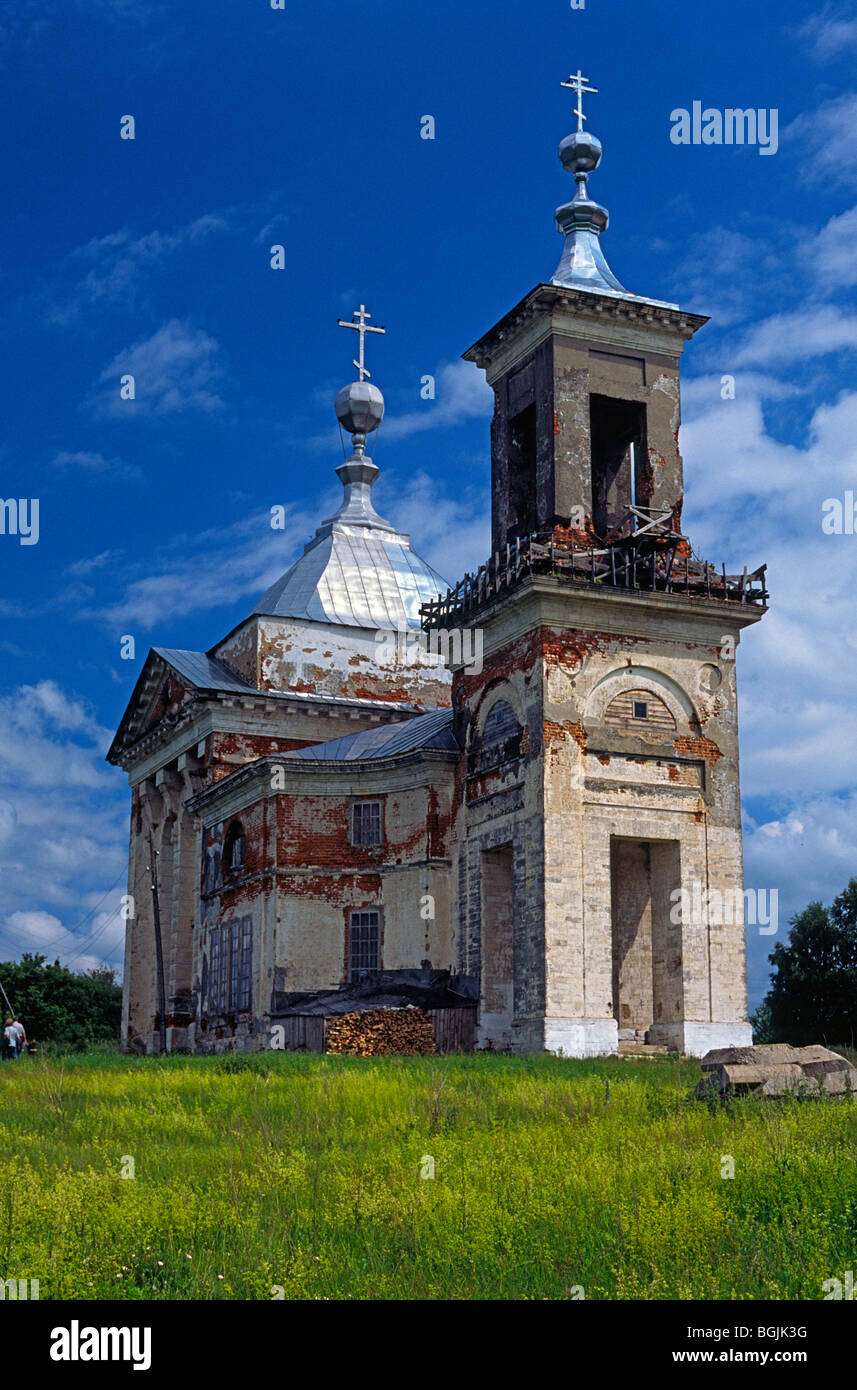 Church of the Dormition (1795), Ermolovo, Ryazan region, Russia Stock Photo