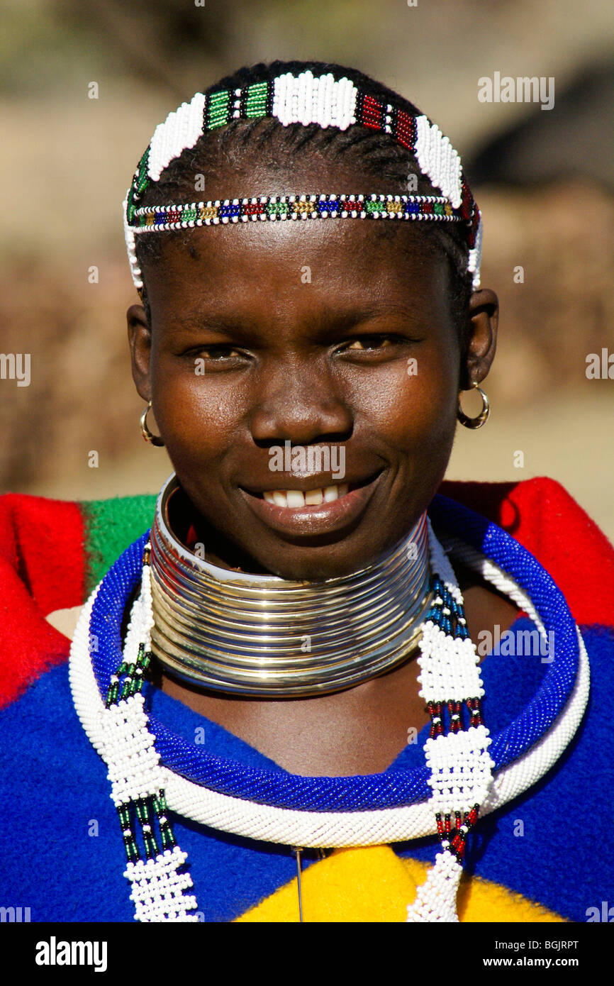 Ndebele woman, Botshabelo, South Africa Stock Photo
