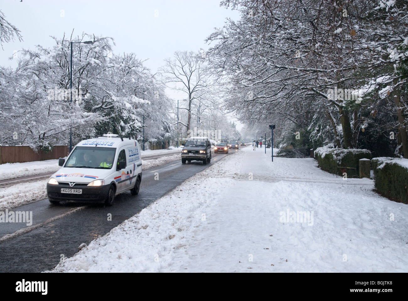Slushy snow road hi-res stock photography and images - Alamy