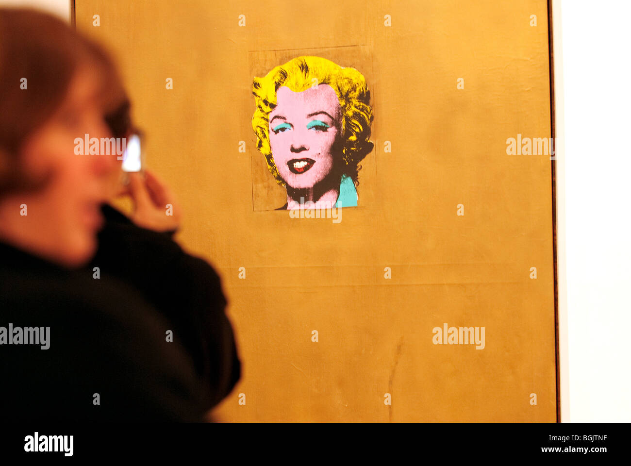 Gold Marilyn Monroe by Andy Warhol, 1962, MOMA, Museum of Modern Art, New York City Stock Photo