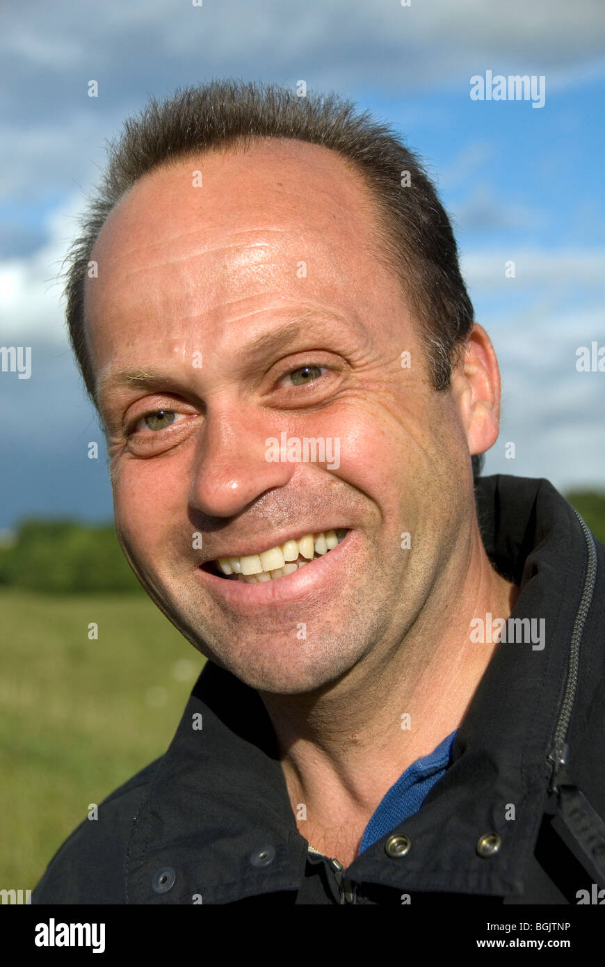 Portrait of a laughing man, England, Great Britain, Europe Stock Photo
