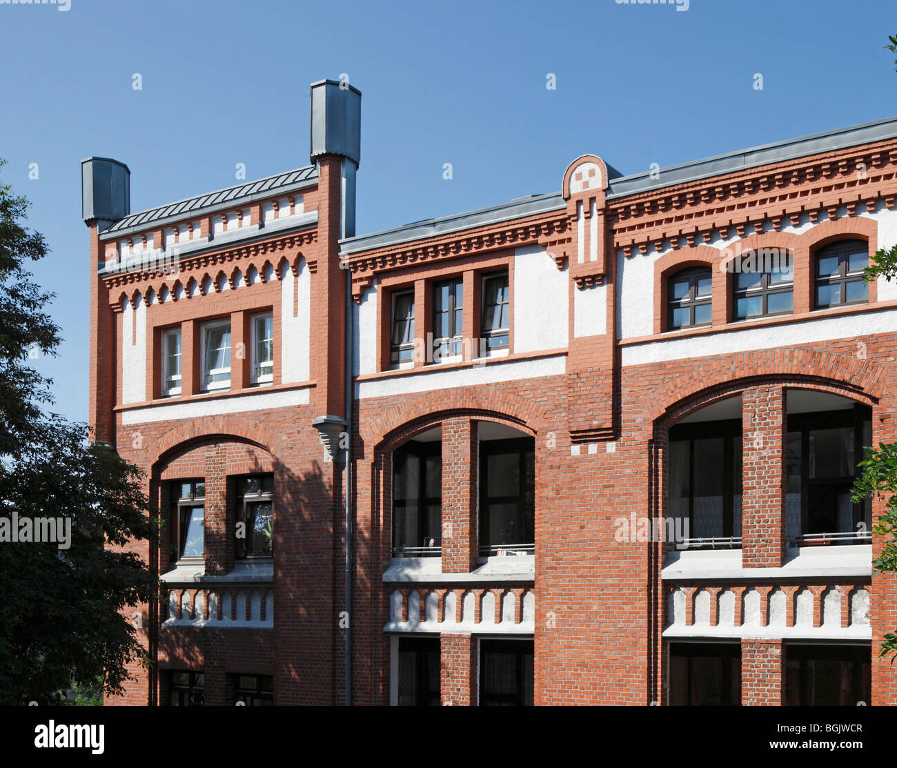 Aachen, 'ehemalige Tuchfabrik Delius', heute zu Wohnungen umgenutzt Stock Photo