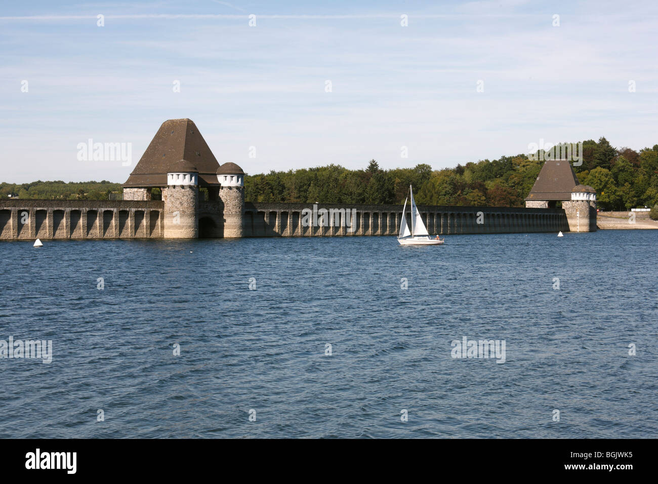 Möhnesee, Stausee, Staumauer, 1908 bis 1913 erbaut Stock Photo