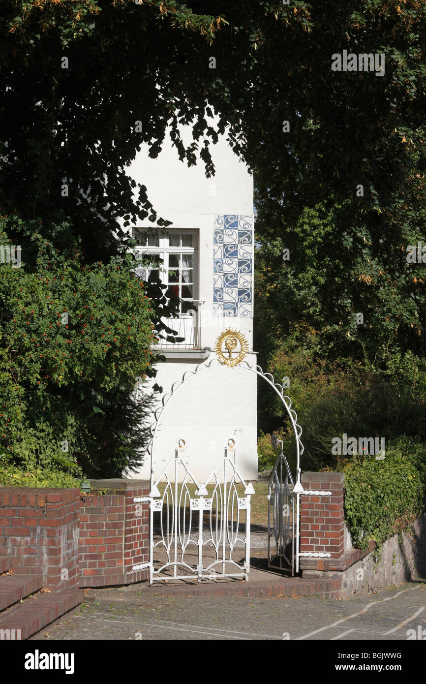 Darmstadt, Mathildenhöhe,  Haus Olbrich, Strassenseite Stock Photo